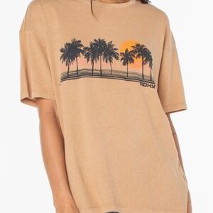 Praline Palm Stripe Roxy t-shirt